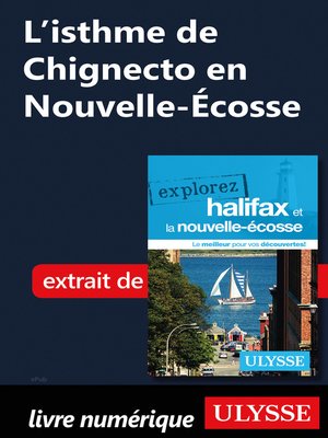 cover image of L'isthme de Chignecto en Nouvelle-Écosse